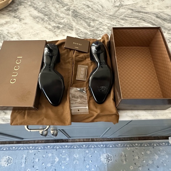 Gucci Satin D’Orsay Crystal Horsebit Pump - Picture 12 of 12